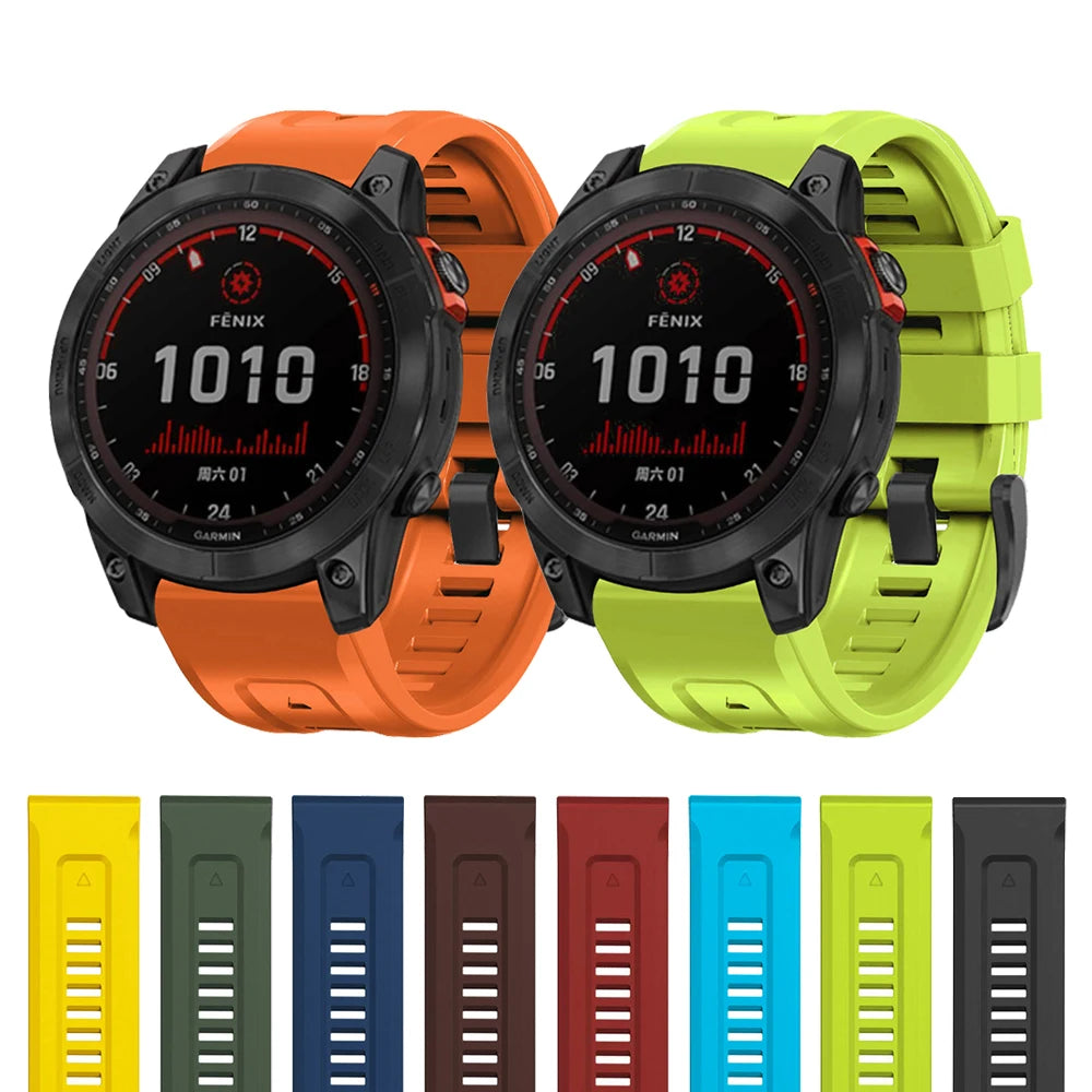 Pulseira de Silicone QuickFit para Garmin Epix Gen 2, Pulseira Pulseira, Fenix 7, 7X, 5Plus, 6XPro, Enduro 2, 22mm, 26mm