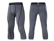 Esportes masculinos 3/4 calças cortadas ginásio correndo leggings masculino joggings compressões elásticas sweatpant futebol basquete