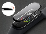 Vidro temperado para xiaomi mi band 8 7 6 5 4 filme acessórios smartwatch protetor de tela cheia 9d capa protetora completa filme hd