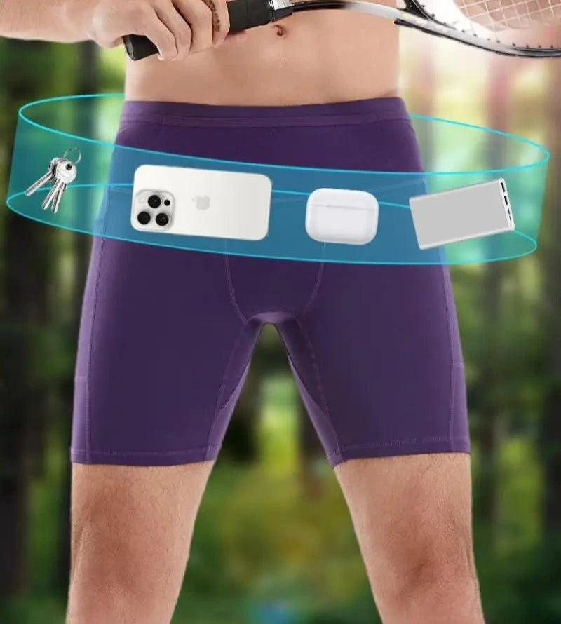 (Mul-bolsos shorts de compressão 3.0) homens maratona correndo shorts secagem rápida exercício treinamento jogging ciclismo fitness shorts apertados