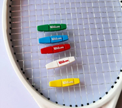 Wilson 2 peças amortecedores de vibração para raquete de tênis de formato longo amortecedor de silicone antivibração para raquete de tênis
