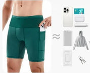 (Mul-bolsos shorts de compressão 3.0) homens maratona correndo shorts secagem rápida exercício treinamento jogging ciclismo fitness shorts apertados