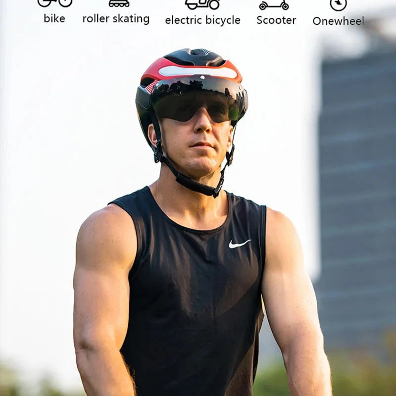 Horntour capacete de bicicleta passeio luzes led corrida capacete de bicicleta de estrada homens e mulheres esportes ao ar livre pro ciclismo boné de segurança ﻿