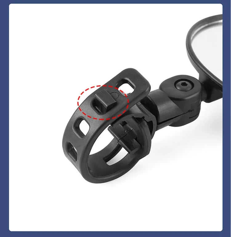 Espelho Retrovisor de Bicicleta Universal, Ajustável Girar, Ângulo Largo, Guiador de Ciclismo, Espelhos Retrovisores para MTB, Acessórios de Road Bike