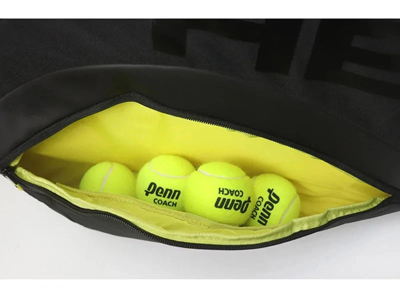Cabeça genuína 6 pacote saco de tênis radical 25th aniversário edição limitada raquetes tenis mochila grande capacidade saco raquete tenis