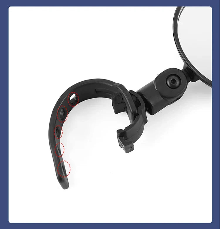Espelho Retrovisor de Bicicleta Universal, Ajustável Girar, Ângulo Largo, Guiador de Ciclismo, Espelhos Retrovisores para MTB, Acessórios de Road Bike