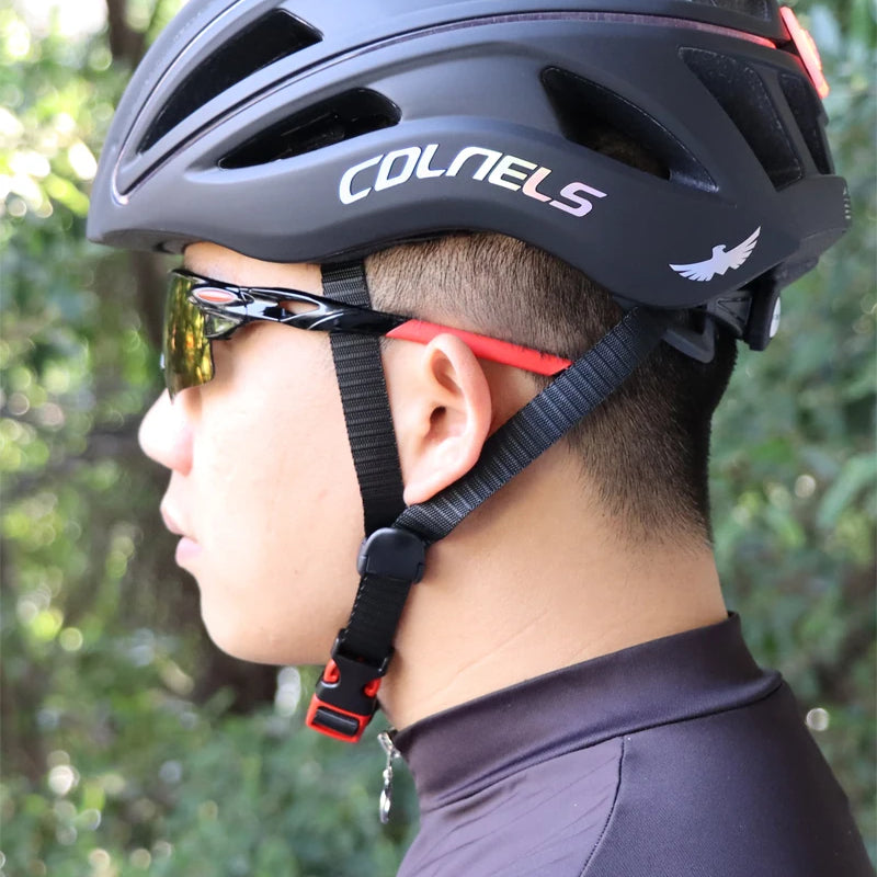 Capacete de bicicleta com luzes LED para homens e mulheres, passeio MTB, bicicleta de estrada, corrida, esportes ao ar livre, ciclismo pro, boné de segurança