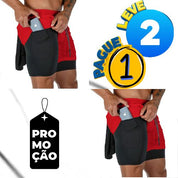 Short Masculino de Camada Dupla 🔥 PAGUE 1, LEVE 2!