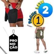 Short Masculino de Camada Dupla 🔥 PAGUE 1, LEVE 2!